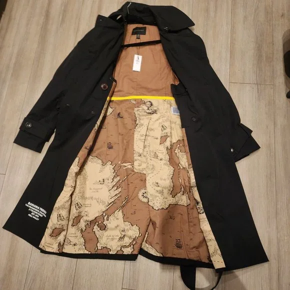 Banana Republic Essential Trench Coal, Black - Picture 3 of 4